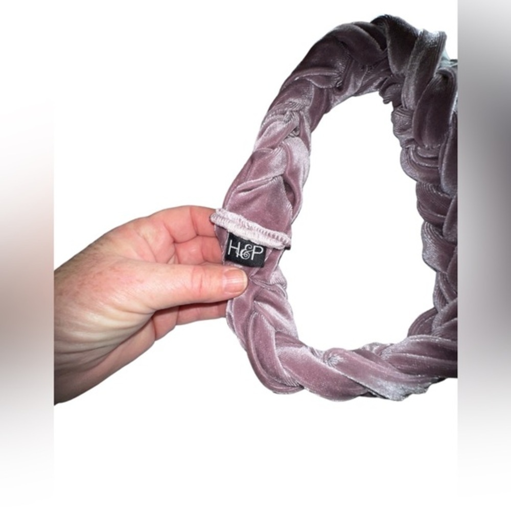 HP brand braided velvet unstructured headband‎ NWOT. Lavender purple. - Picture 5 of 6